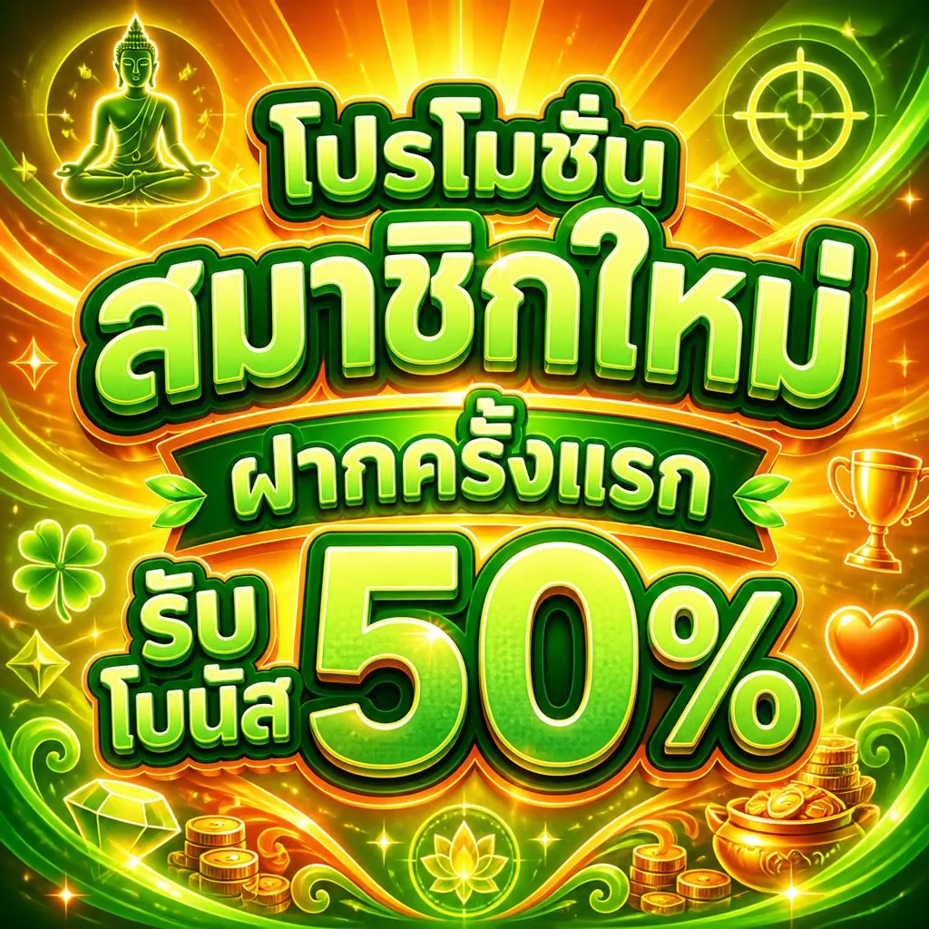 โปรโมชั่นสมาชิกใหม่ ฝากครั้งแรก รับโบนัส 50%